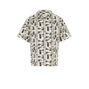 Prada Men Printed Poplin Shirt